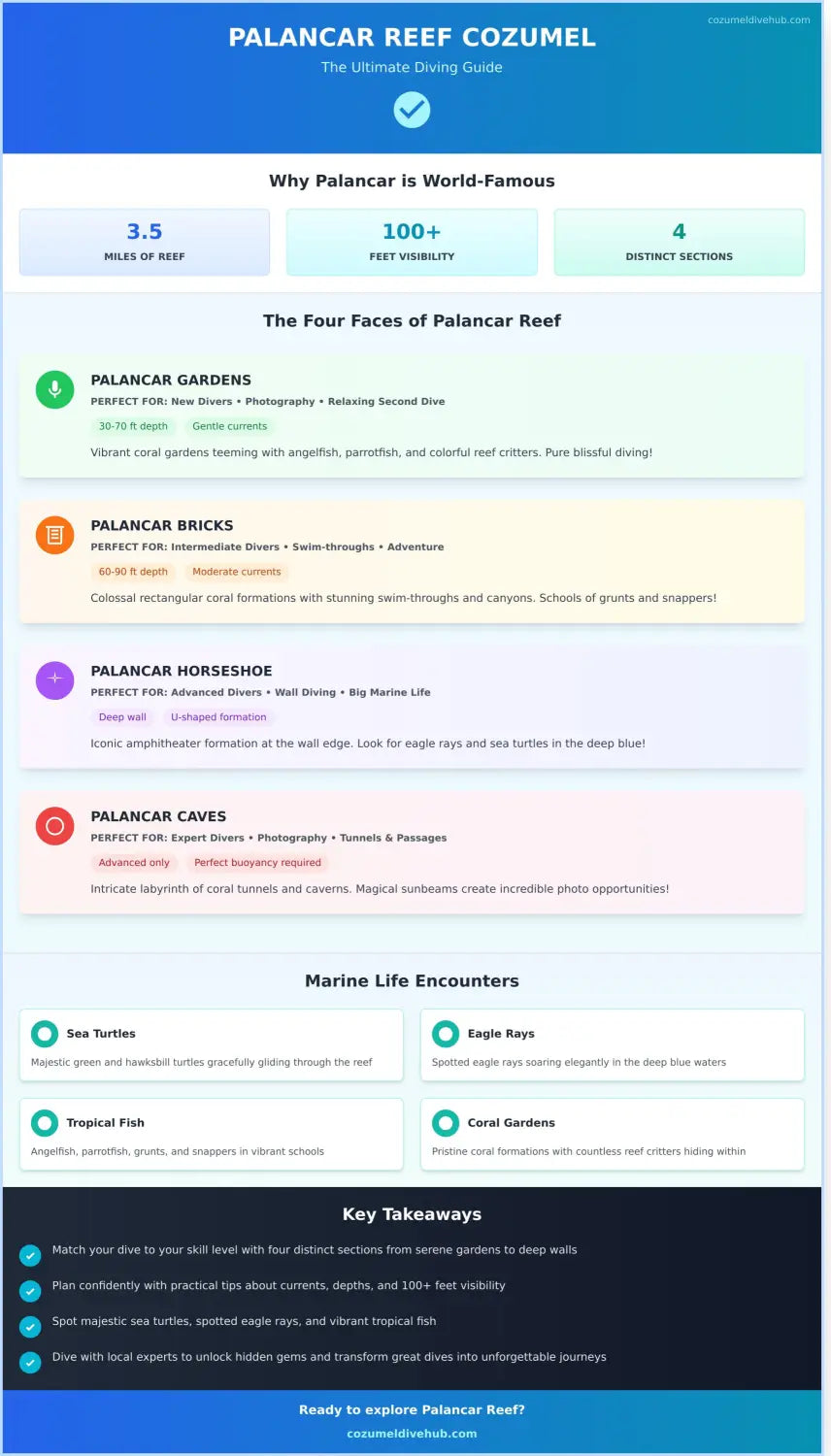 Palancar reef cozumel infographic - visual guide