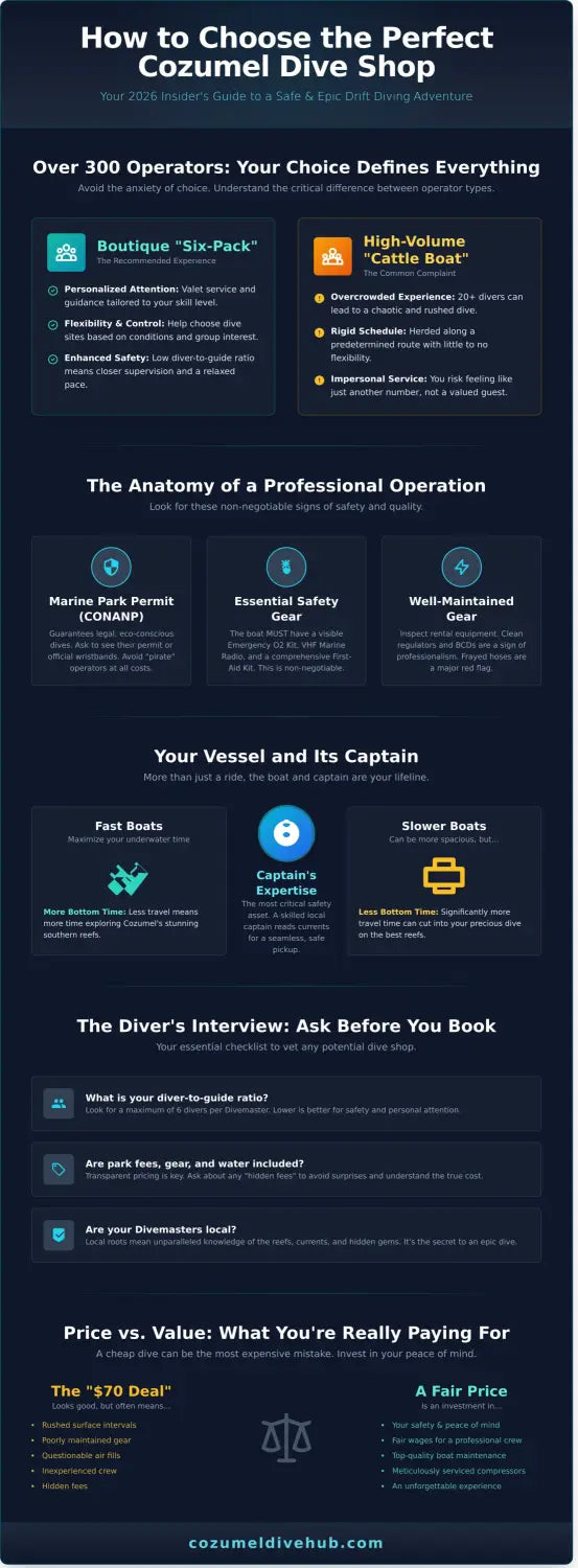 How to choose a cozumel dive shop